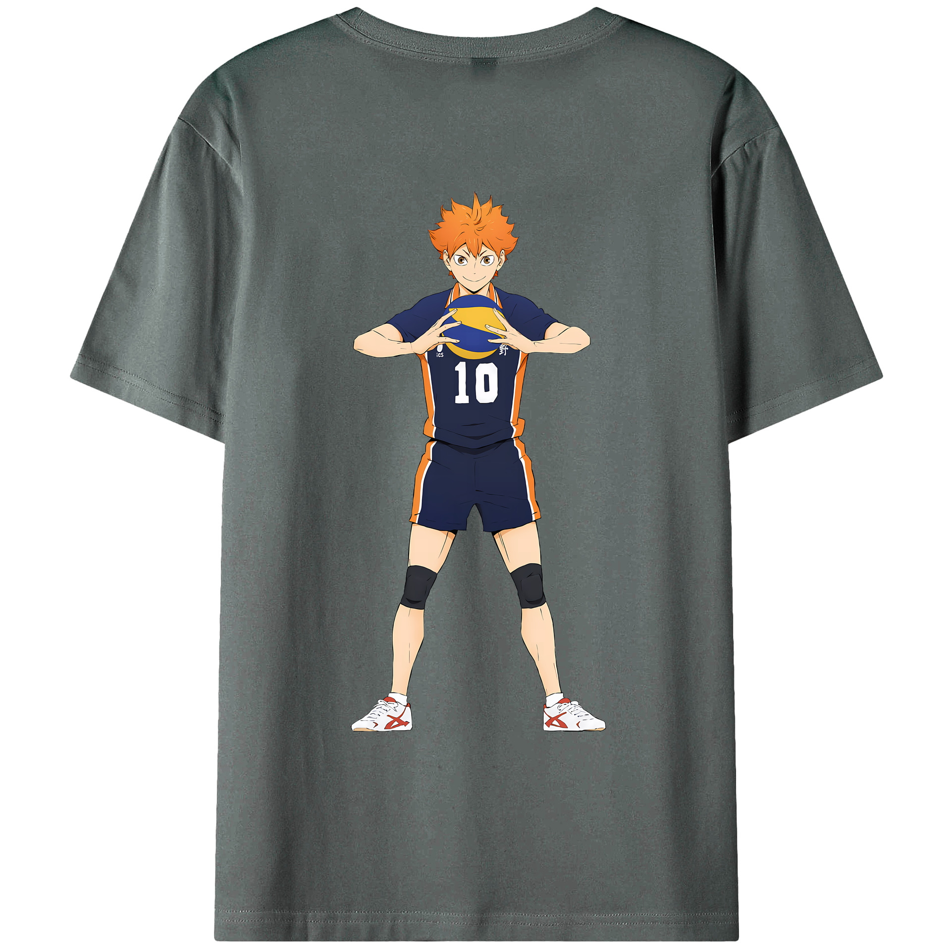 （画像用） ハイキュー!! Haikyu!! 綿100％ メンズ半袖Tシャツ（バックプリント） 通気性
